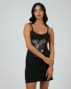 Rider Mini Dress Washed Black sold by edge clothing
