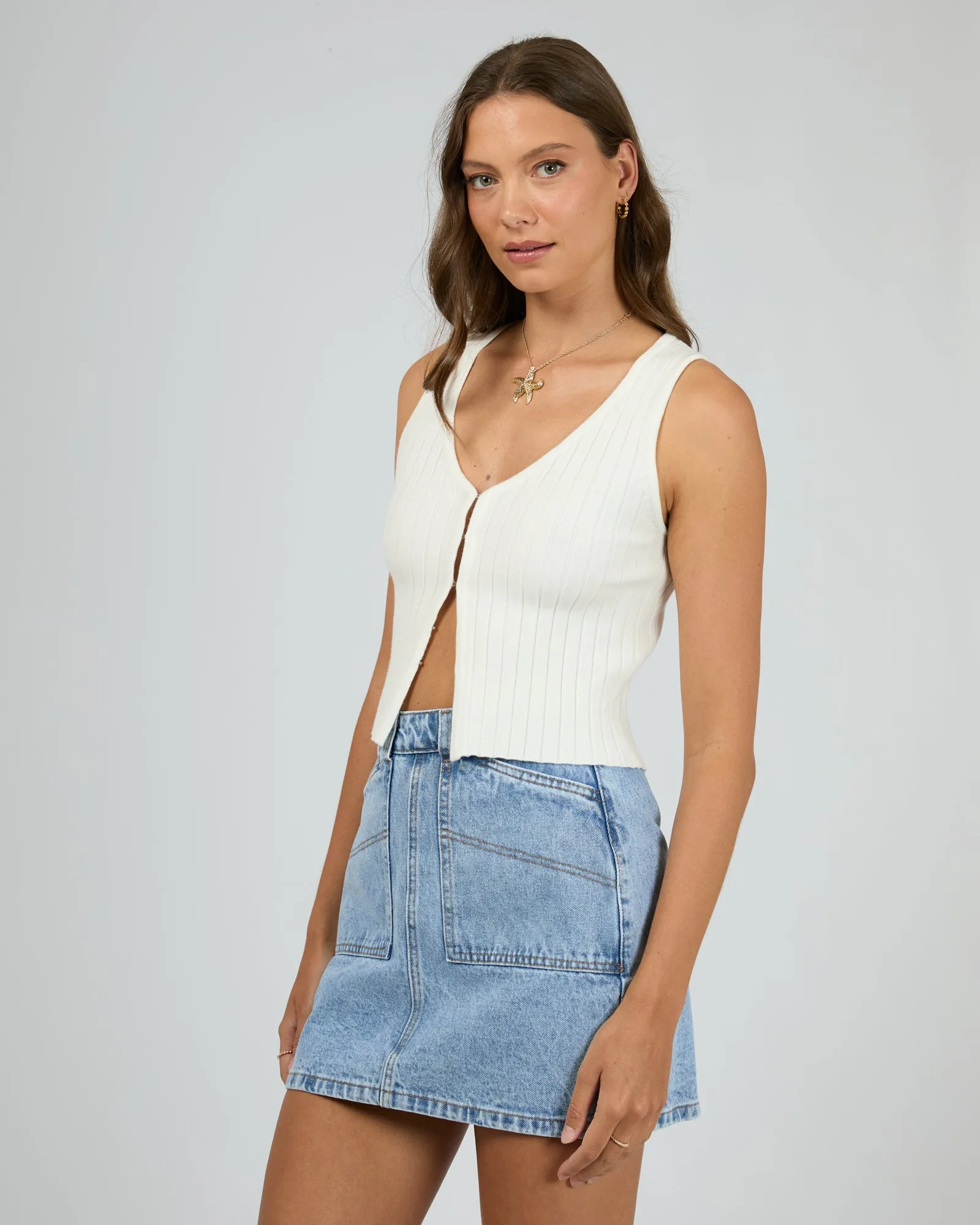 London Knit Top Vintage White sold by edge clothing product image thumbnail 4