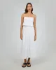 Luxe Linen Maxi Dress Vintage White sold by edge clothing