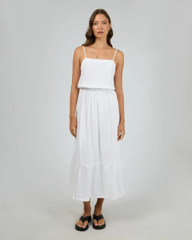 Luxe Linen Maxi Dress Vintage White sold by edge clothing