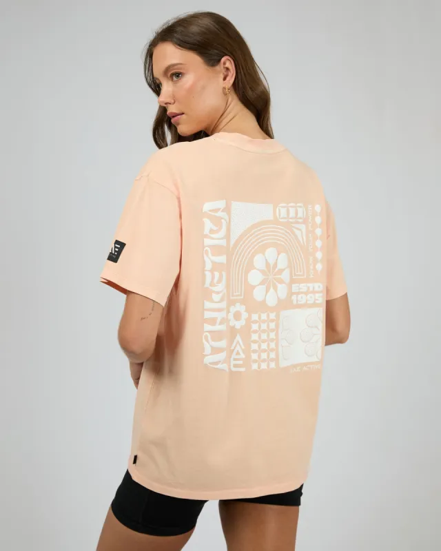 Athletica Oversized Tee Peach sold by edge clothing