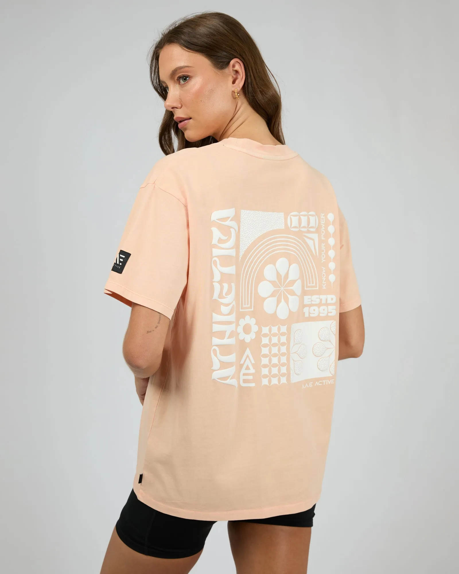 Athletica Oversized Tee Peach sold by edge clothing