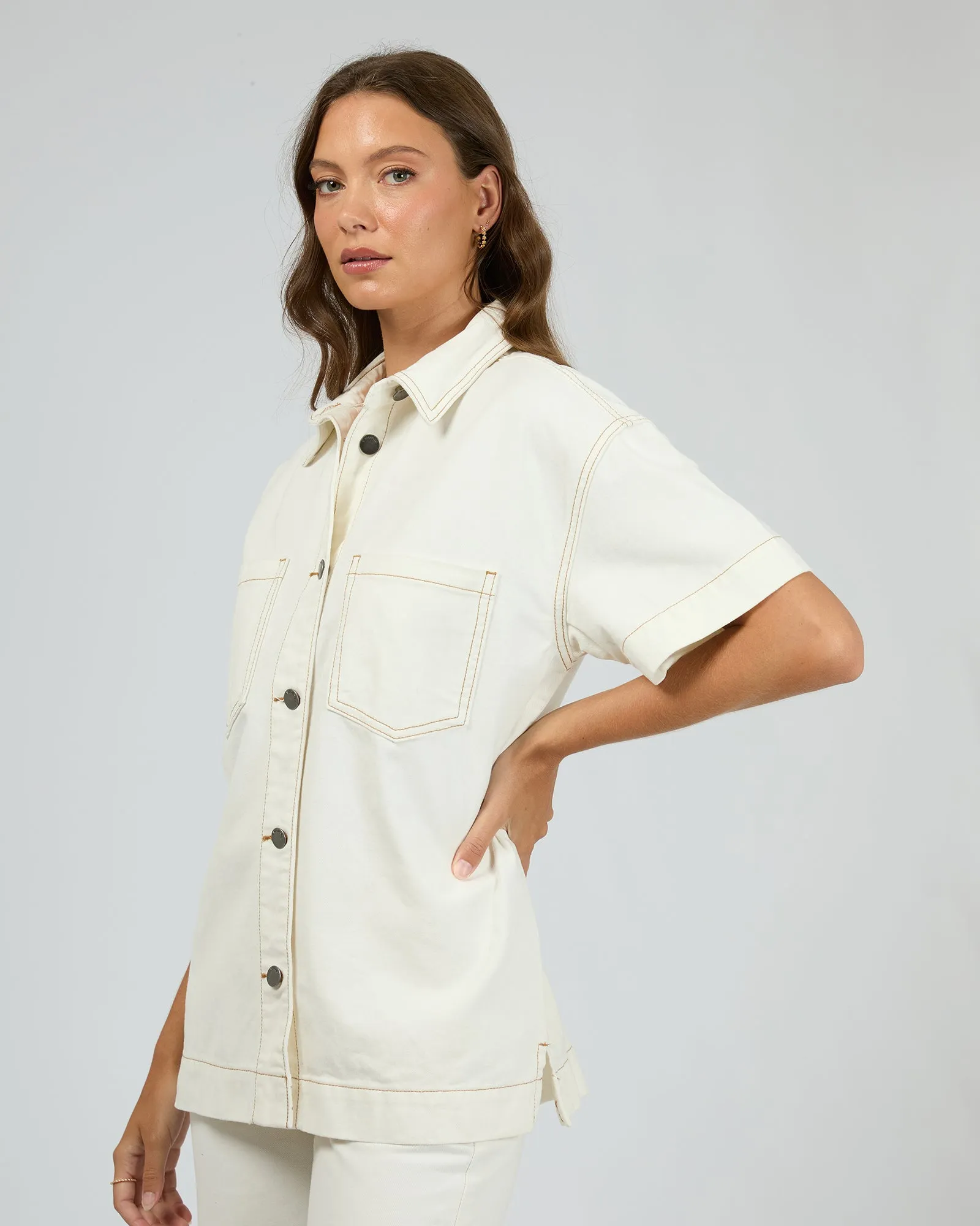 Simi Denim Shirt Vintage White sold by edge clothing product image thumbnail 4