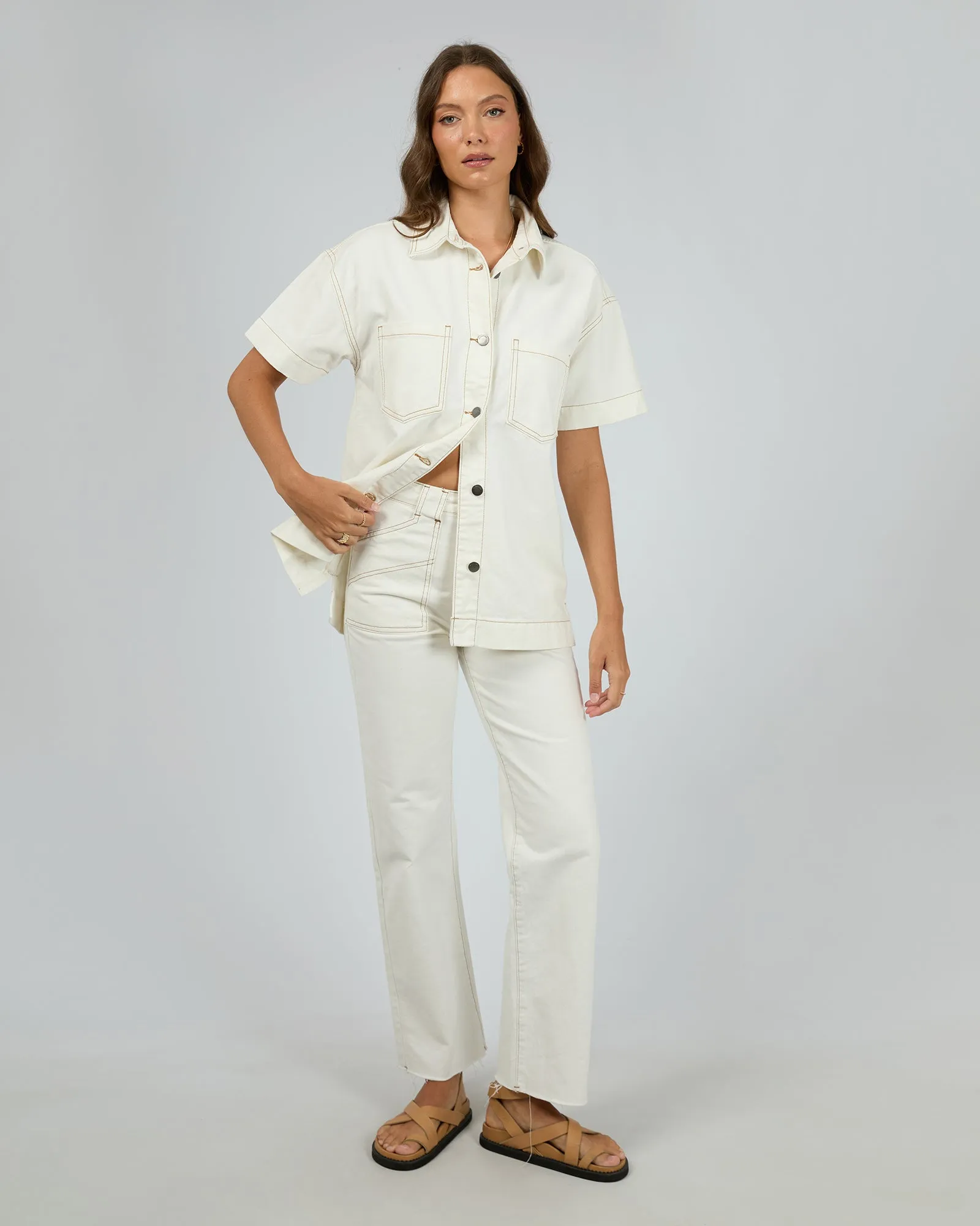 Simi Denim Shirt Vintage White sold by edge clothing product image thumbnail 2