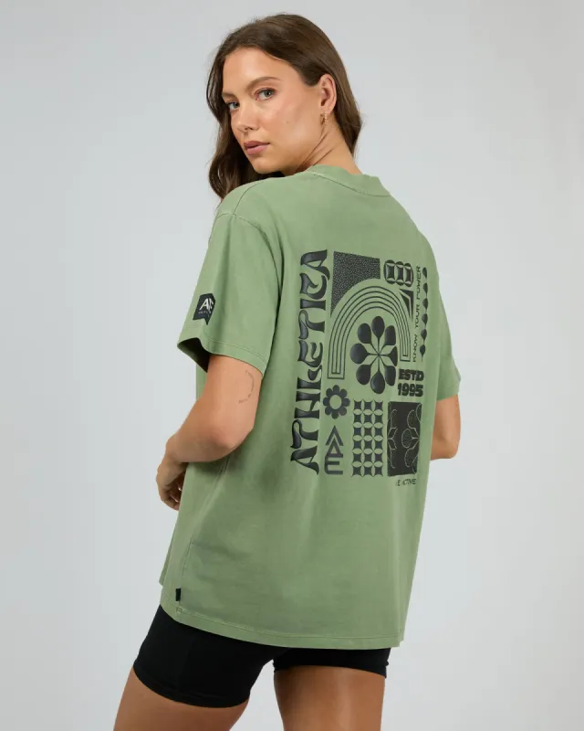 Athletica Oversized Tee Khaki sold by edge clothing