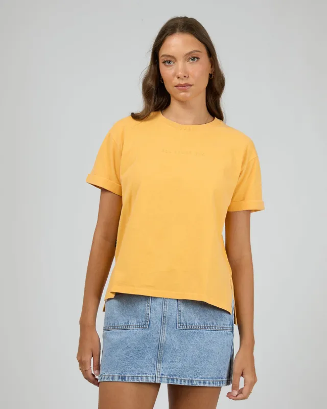 Aae Washed Tee Yellow sold by edge clothing