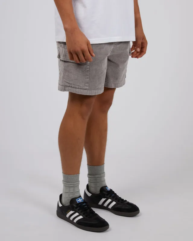 Cargo Cord Short Grey sold by edge clothing