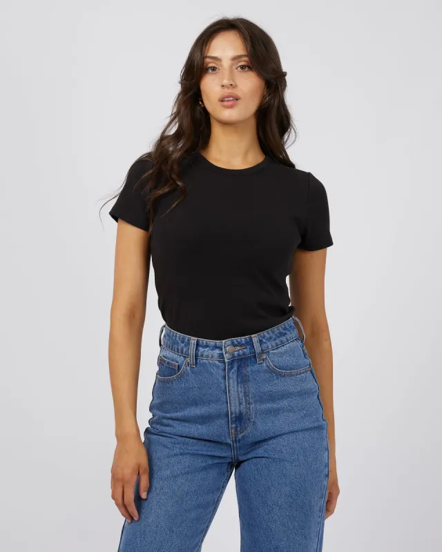 Eve Regular Tee Black sold by edge clothing