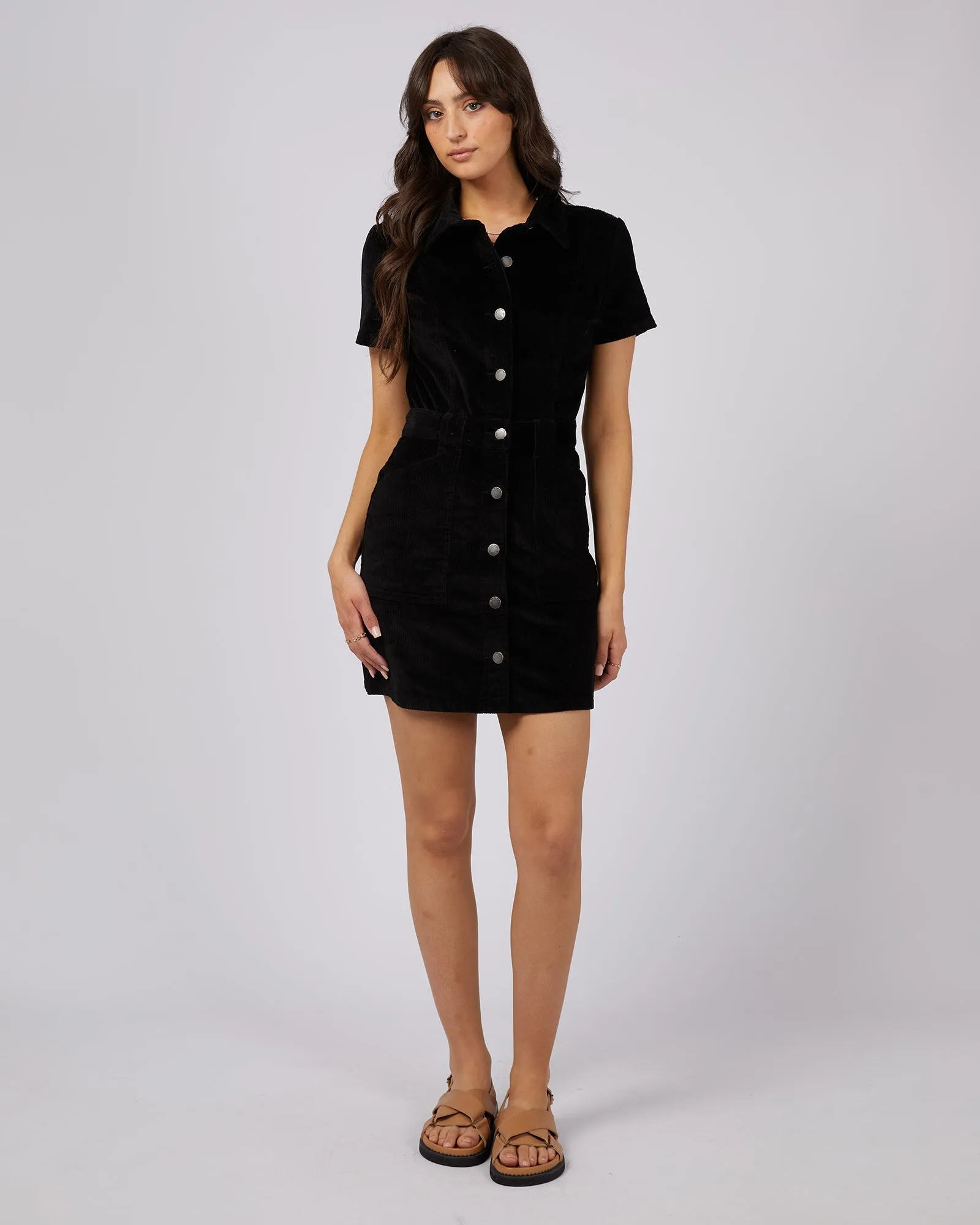 Nadia Cord Mini Dress Black sold by edge clothing product image thumbnail 2