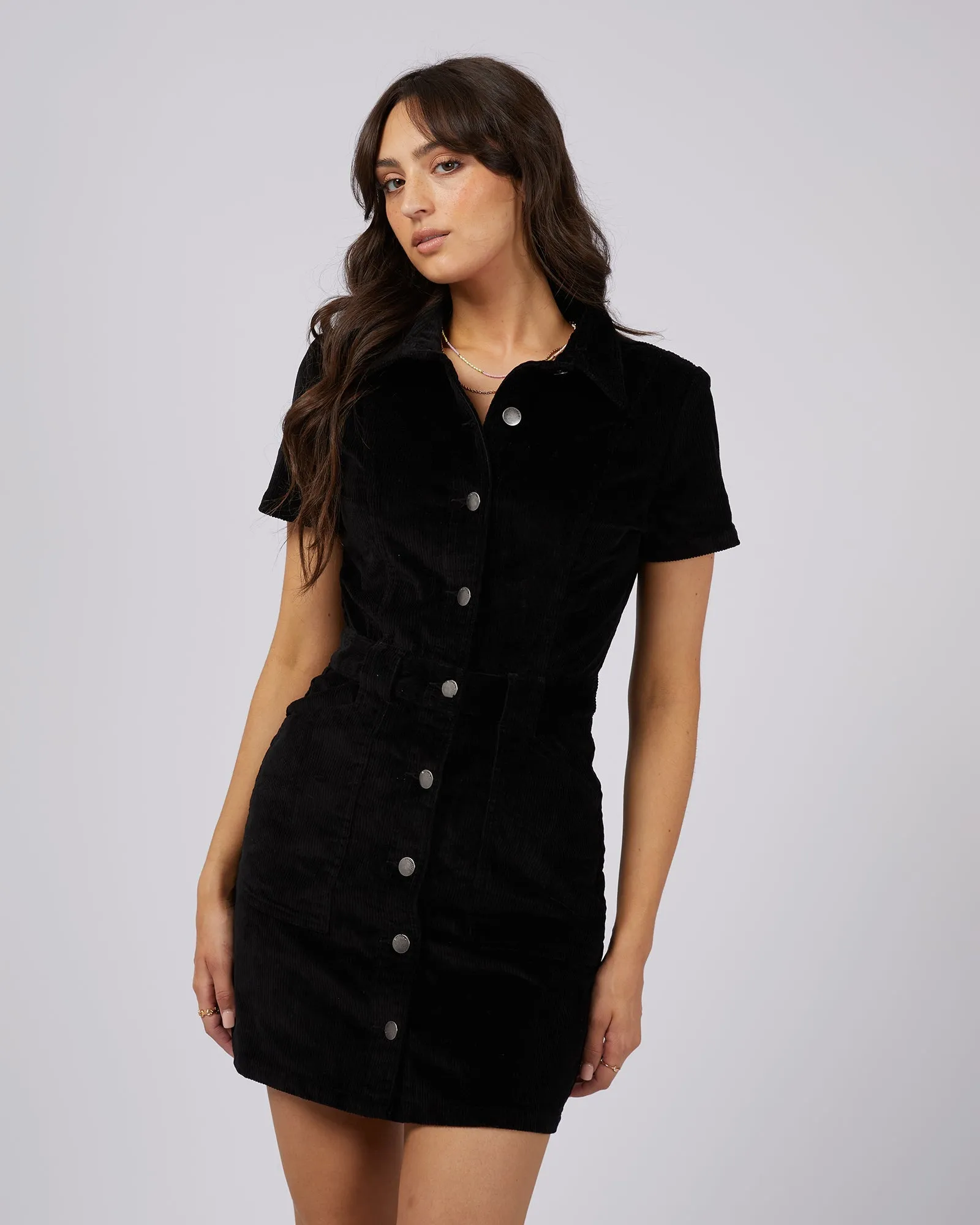Nadia Cord Mini Dress Black sold by edge clothing product image thumbnail 4