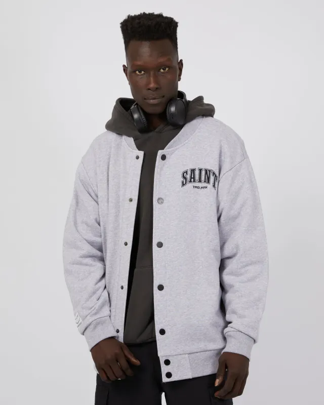 Haul Fleece Bomber Grey Marle sold by edge clothing