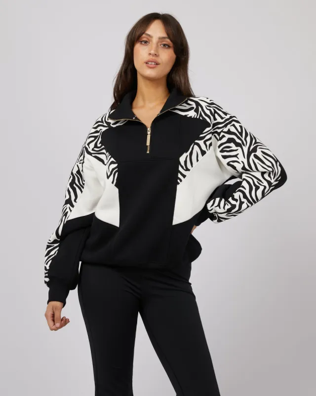 Parker Quarter Zip Black sold by edge clothing