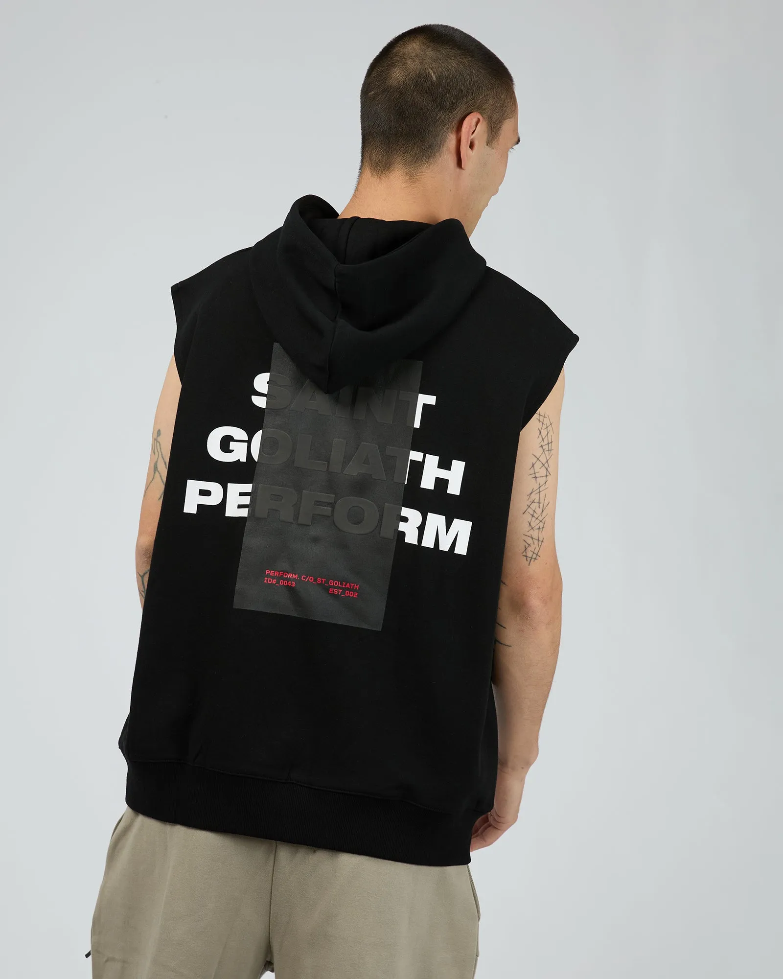 Gains Hooded Muscle Black sold by edge clothing product image thumbnail 3