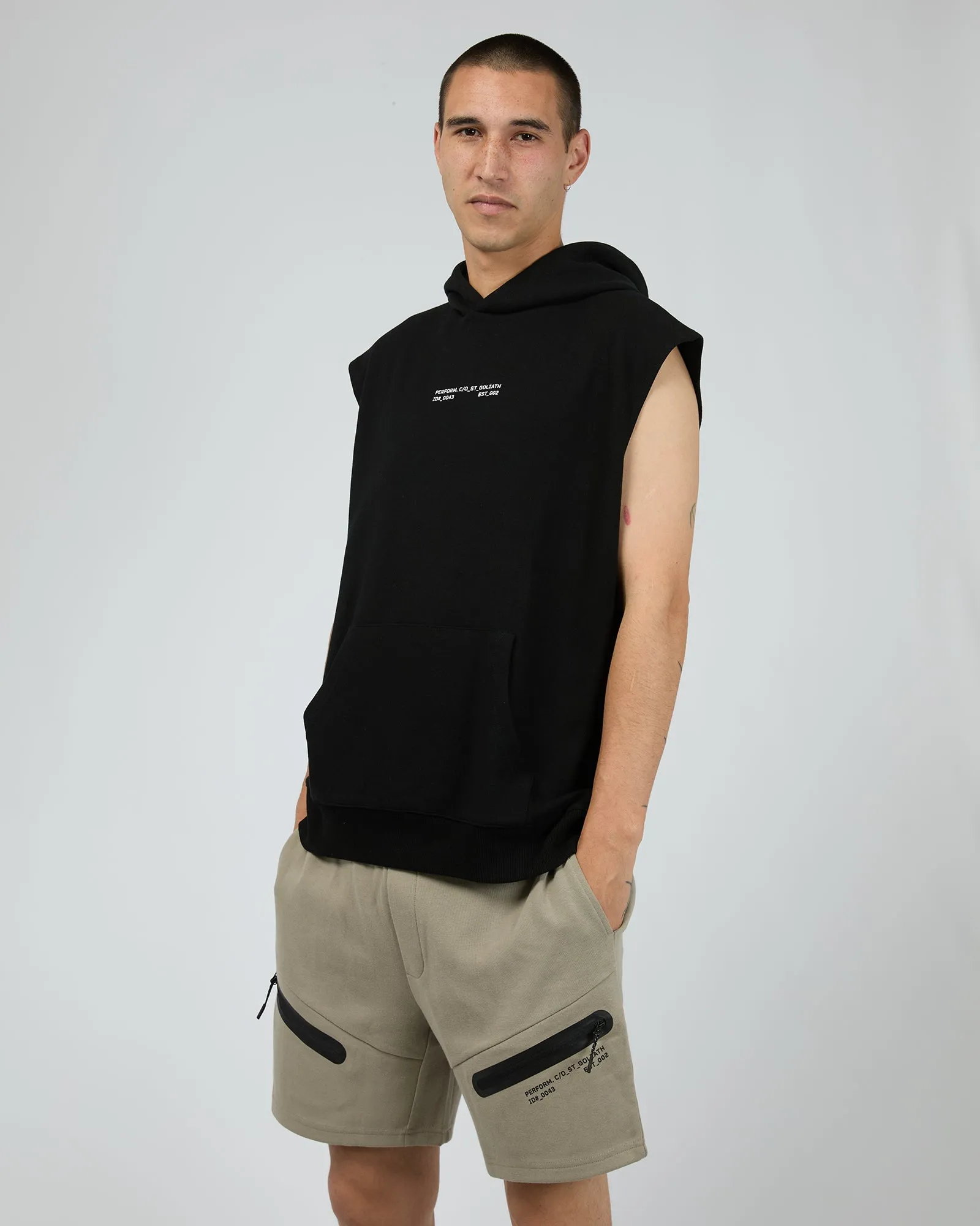 Gains Hooded Muscle Black sold by edge clothing product image thumbnail 4