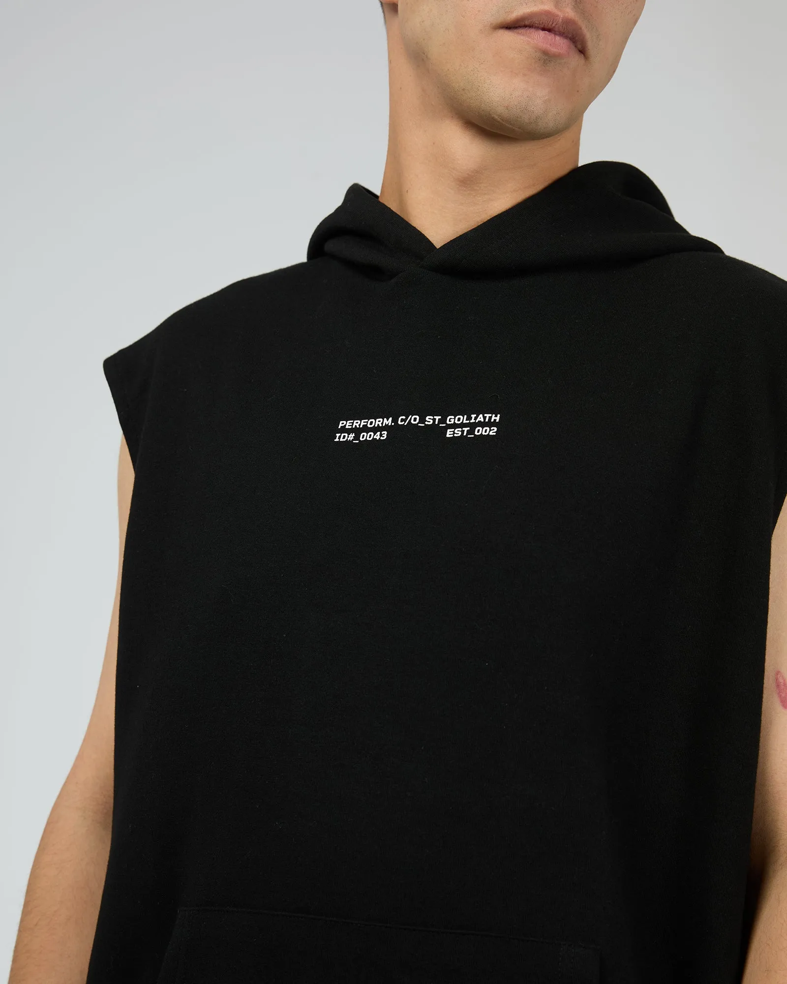 Gains Hooded Muscle Black sold by edge clothing product image thumbnail 5