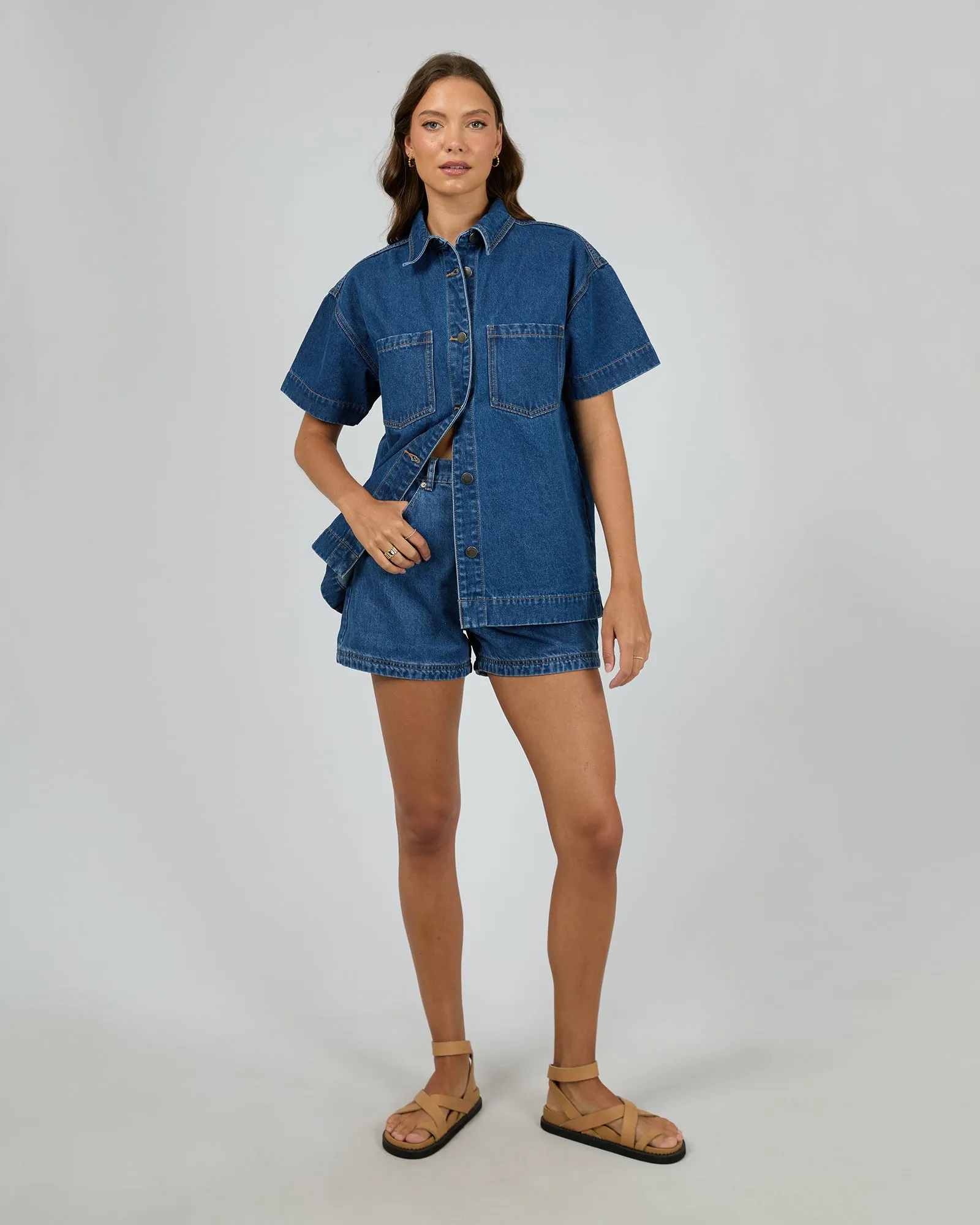 Simi Denim Shirt Heritage Blue sold by edge clothing product image thumbnail 2