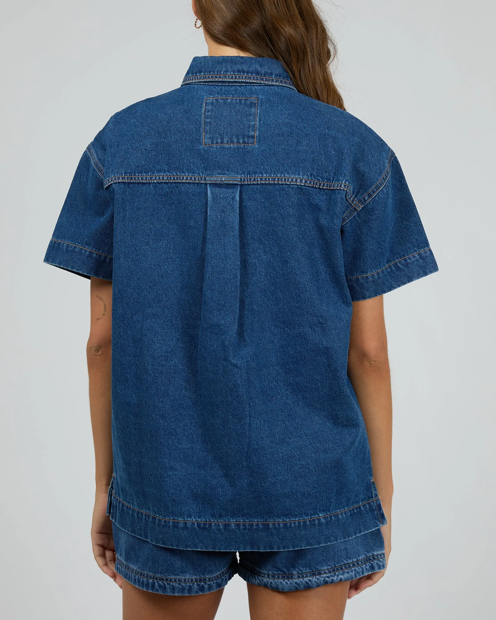 Simi Denim Shirt Heritage Blue sold by edge clothing product image thumbnail 3