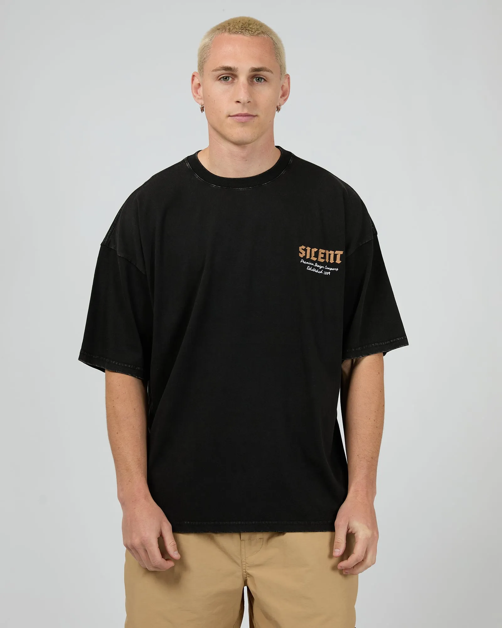 Rough Tee Washed Black sold by edge clothing