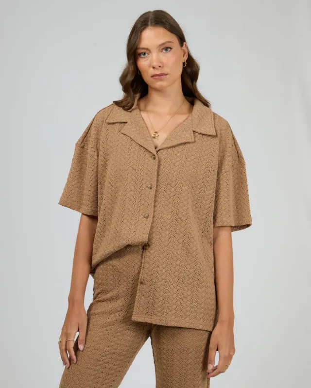 Tilda Shirt Fawn sold by edge clothing