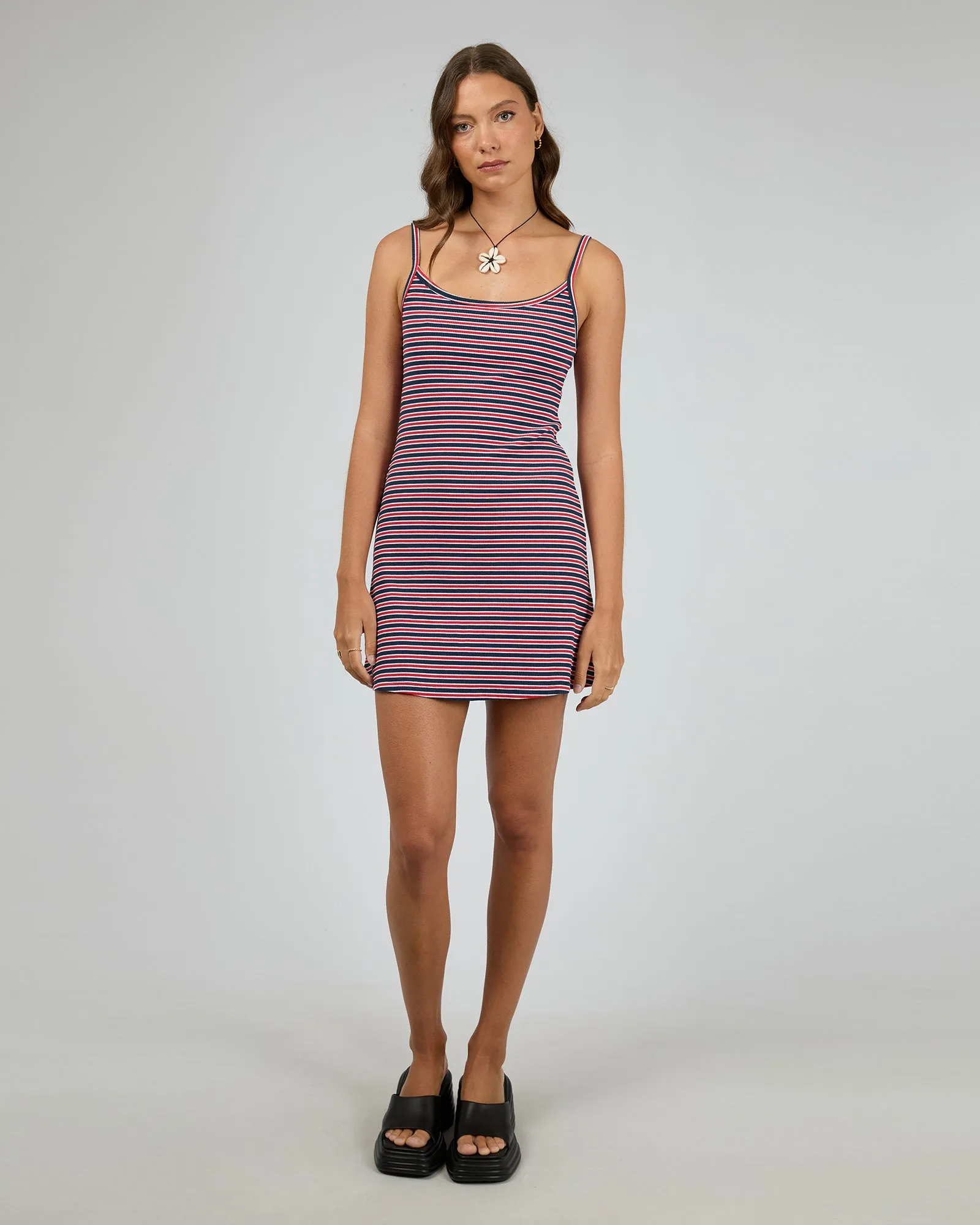 Eve Rib Stripe Mini Dress Navy sold by edge clothing product image thumbnail 2
