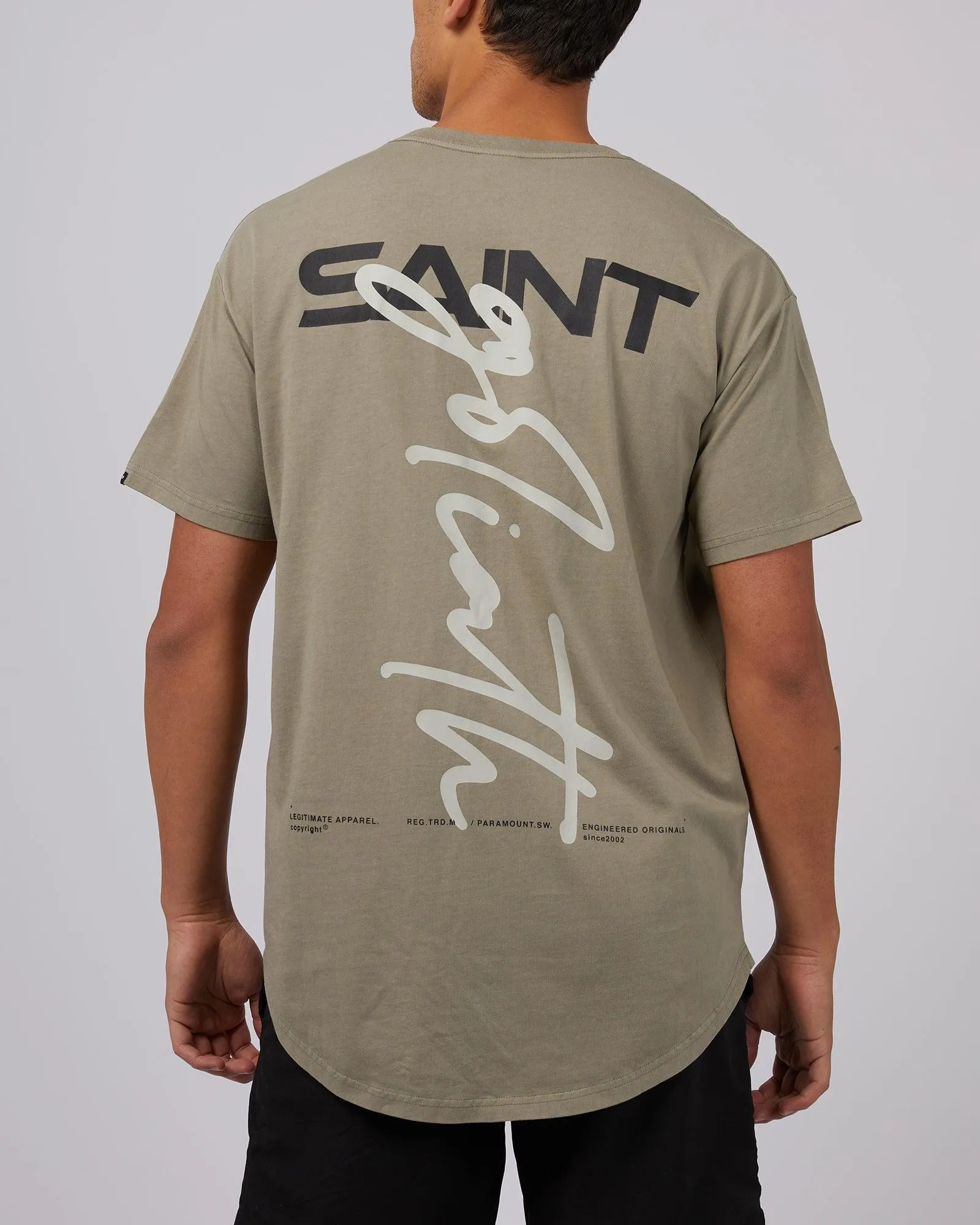 Signature Tee Olive sold by edge clothing