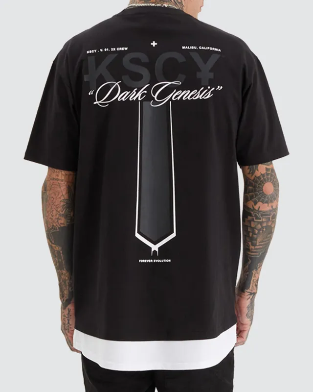 Celtic Box Fit Layer Tee Black sold by edge clothing