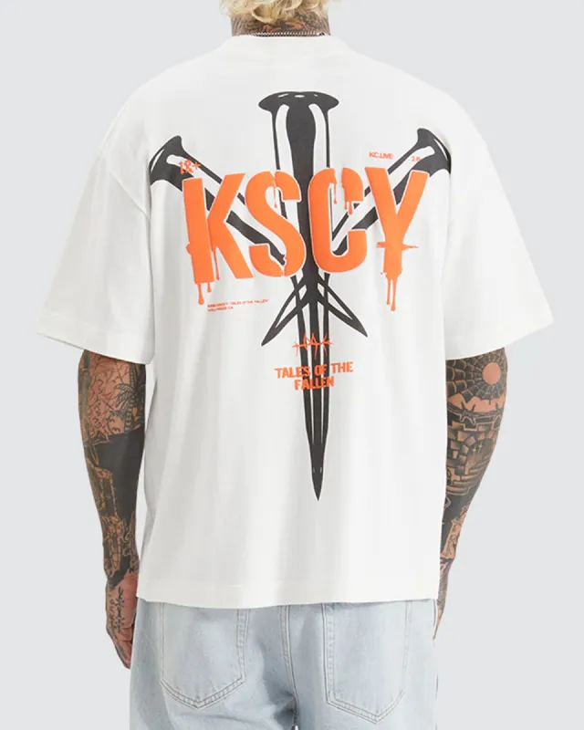 Attached Street Tee Natural White sold by edge clothing