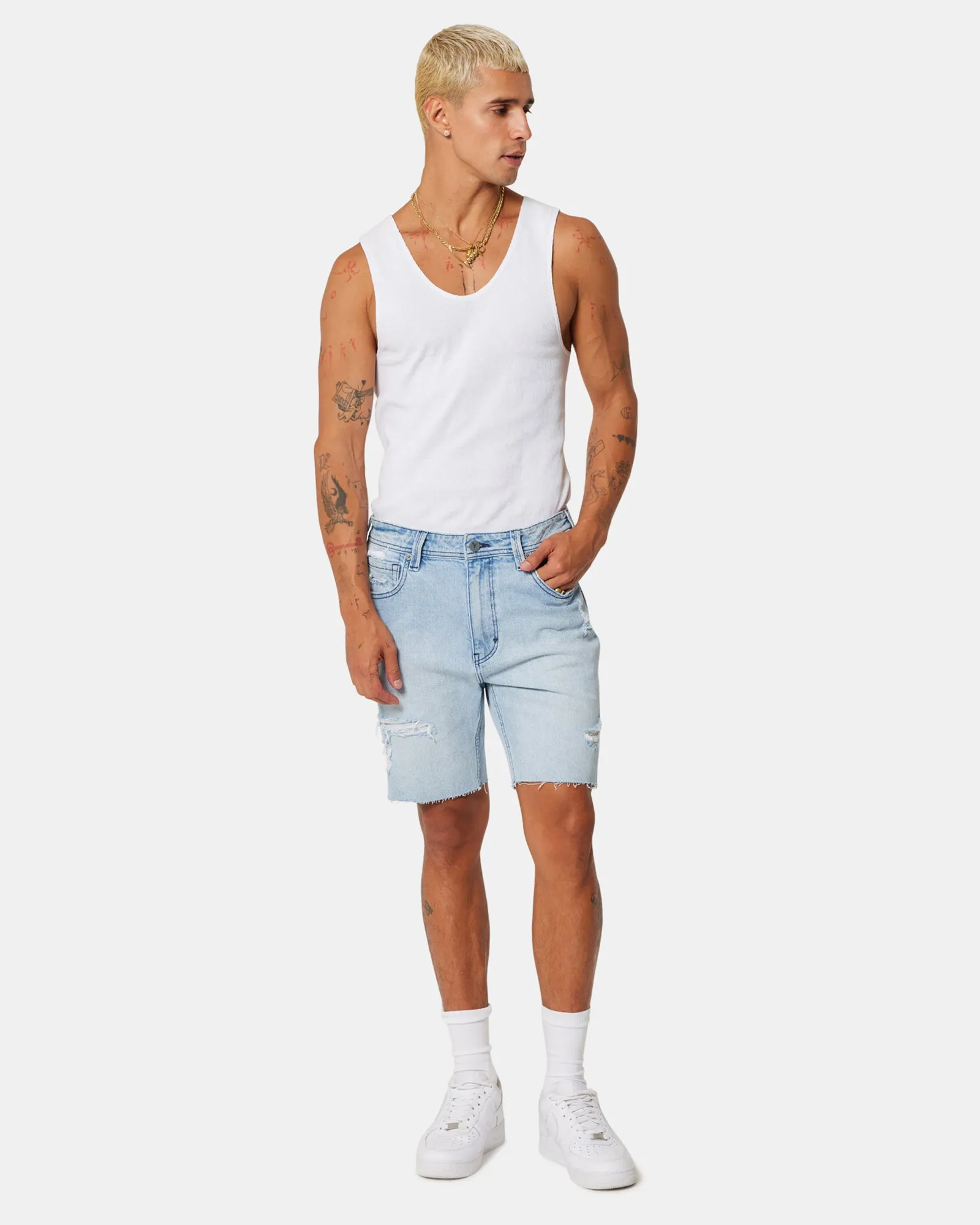 A1 Skinny Short Rogan Rip Blue sold by edge clothing product image thumbnail 3