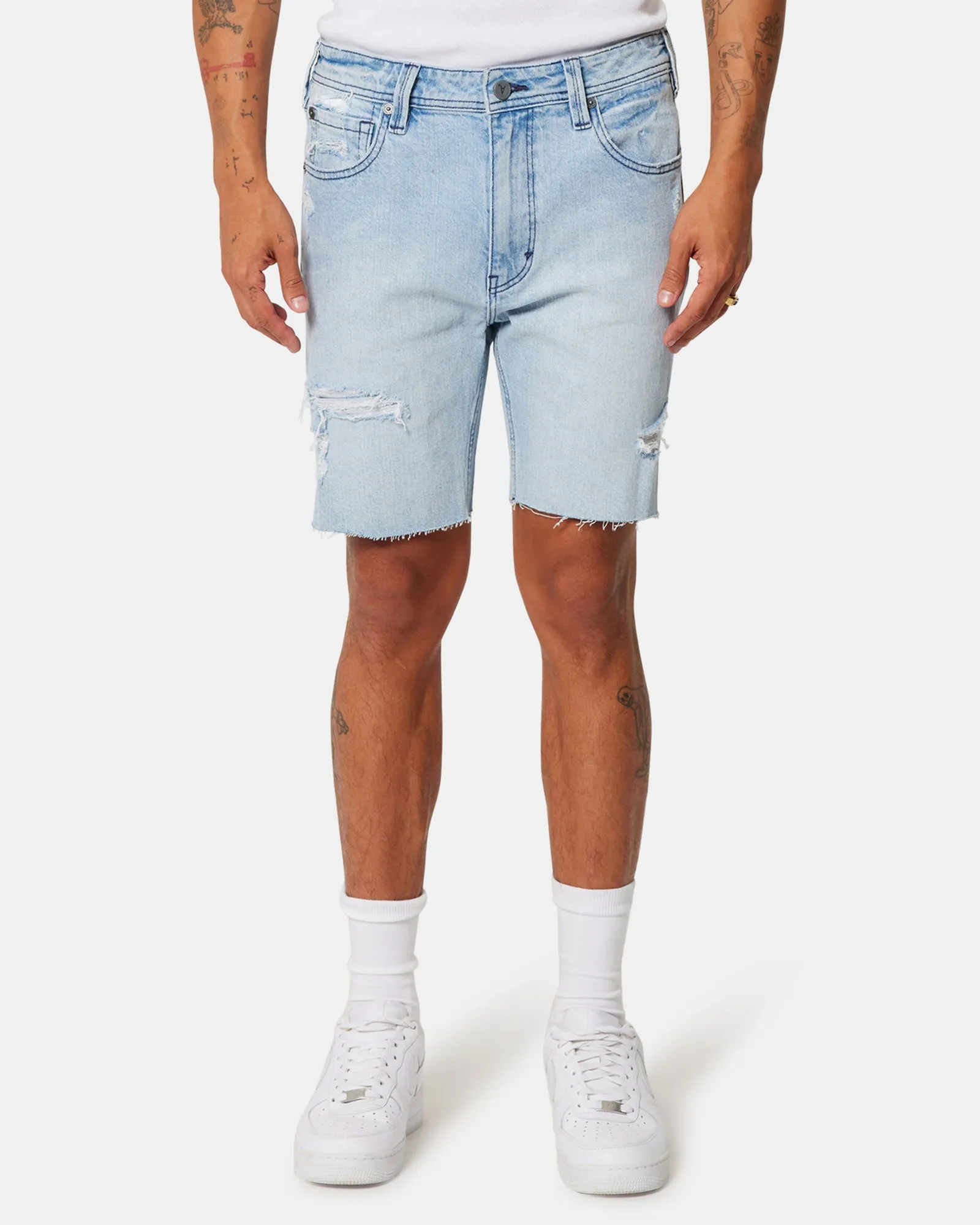 A1 Skinny Short Rogan Rip Blue sold by edge clothing