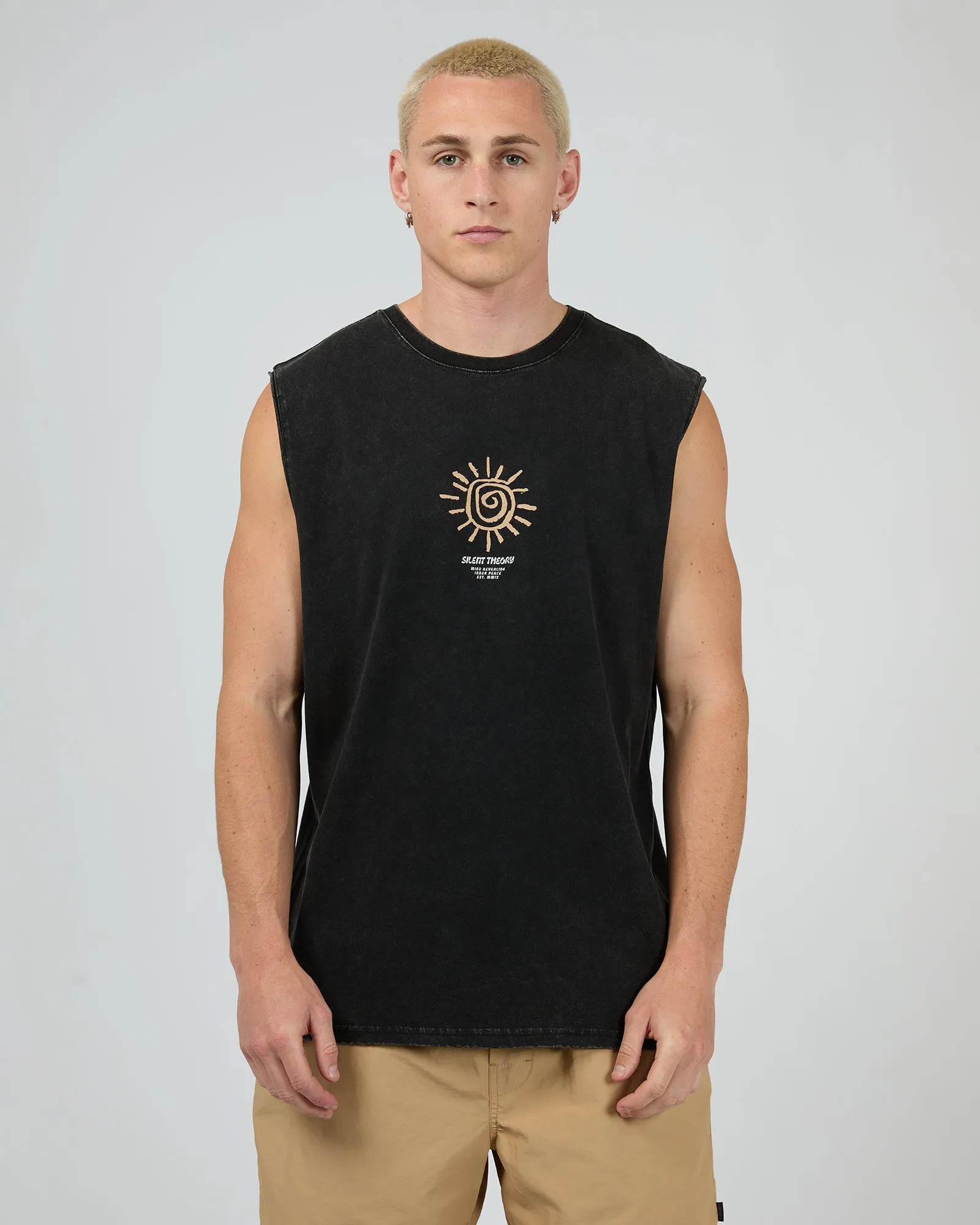 Sunny Muscle Washed Black sold by edge clothing