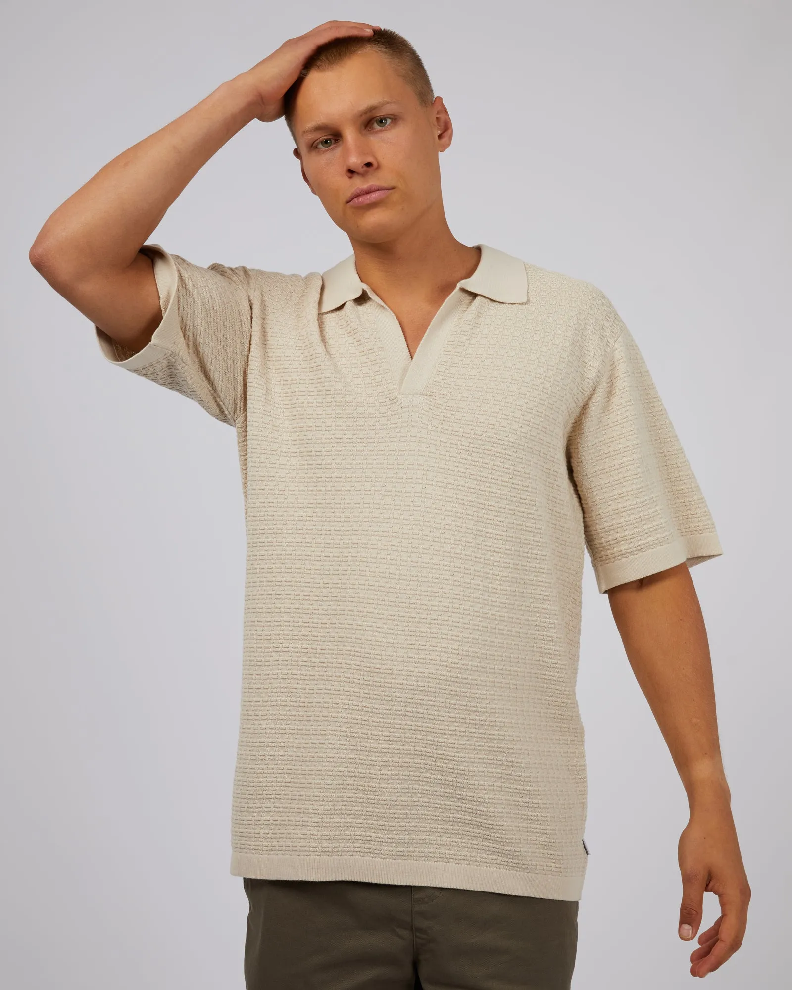 Jacob Polo Beige sold by edge clothing