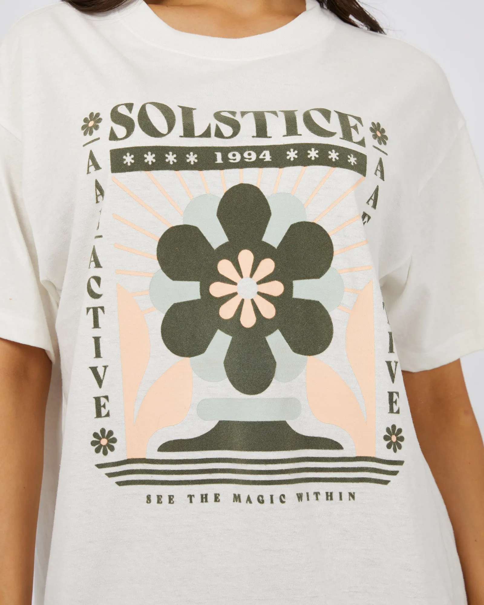 Active Solstice Oversized Tee Vintage White sold by edge clothing product image thumbnail 5