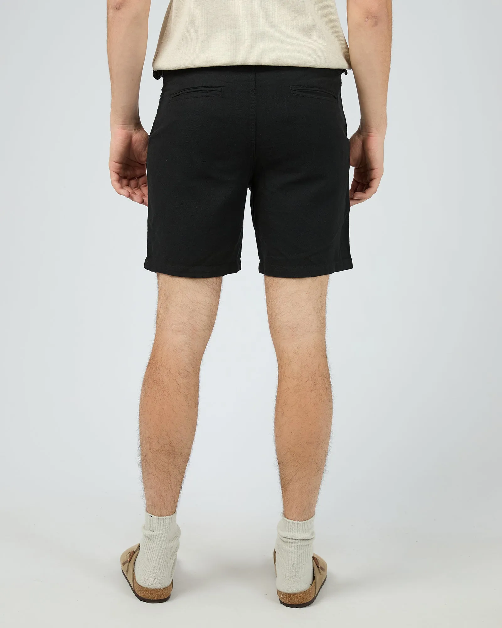 Tab Linen Short Black sold by edge clothing product image thumbnail 3