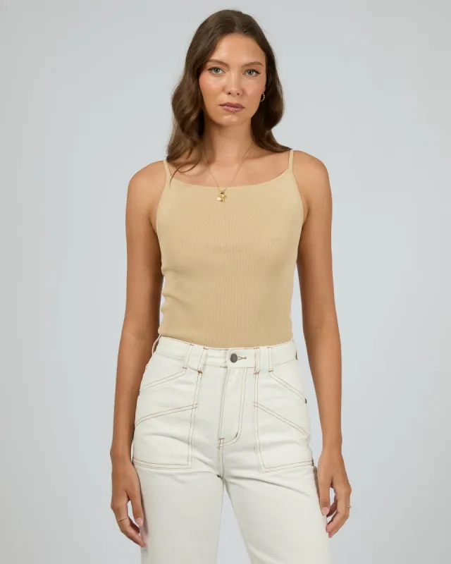 Peggy Top Oat sold by edge clothing