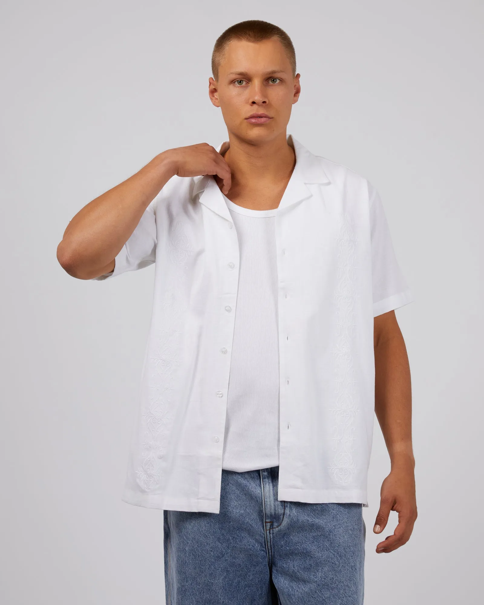 Lucca Shirt White sold by edge clothing