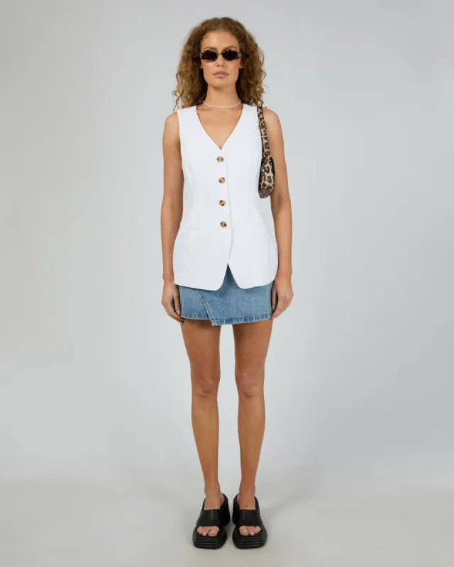 Tilly Vest White sold by edge clothing