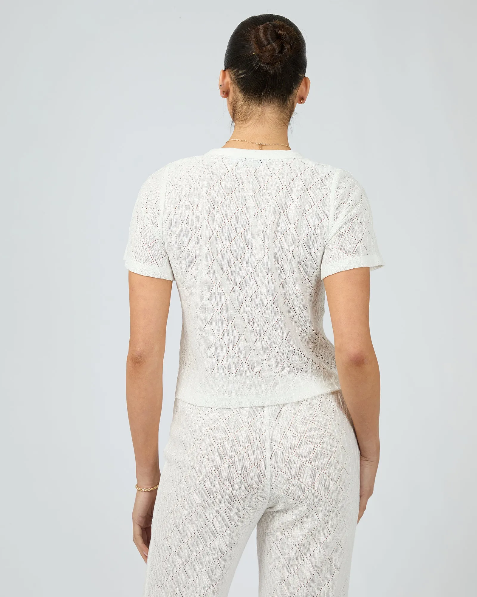Aurora Button Up Top White sold by edge clothing product image thumbnail 3
