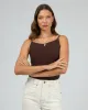 Peggy Top Brown sold by edge clothing
