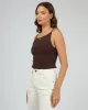 Peggy Top Brown sold by edge clothing