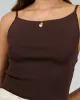 Peggy Top Brown sold by edge clothing