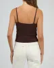 Peggy Top Brown sold by edge clothing