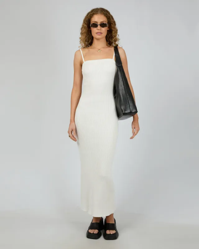 Luca Knit Maxi Dress White sold by edge clothing
