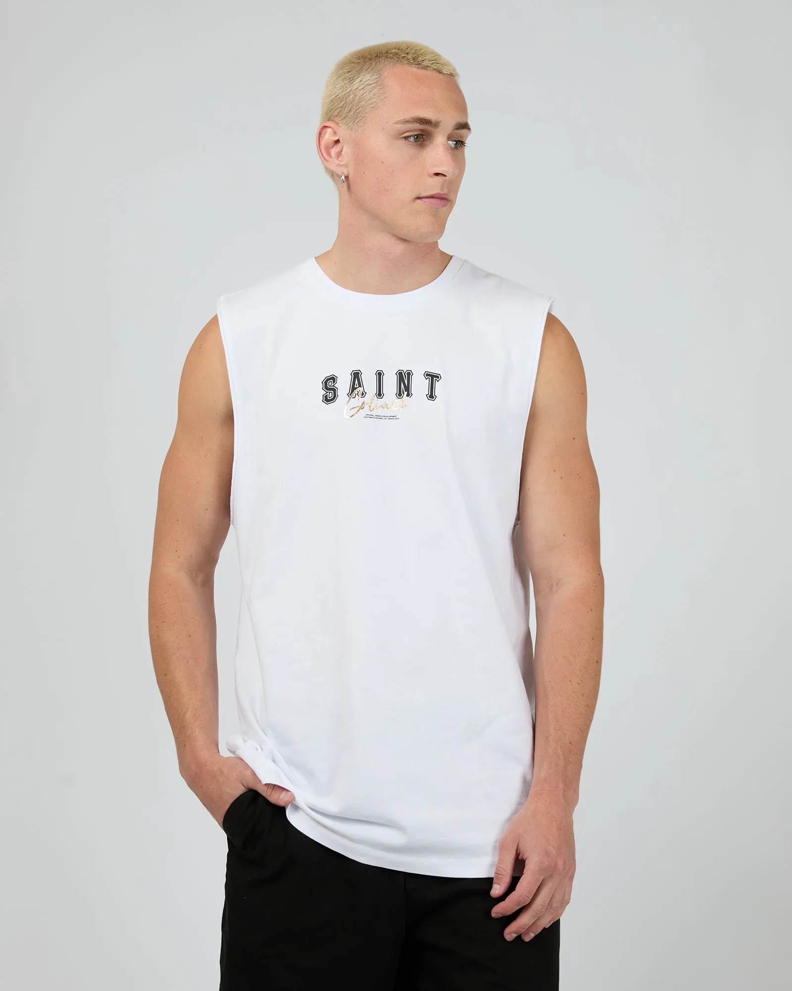 Boston Muscle White sold by edge clothing