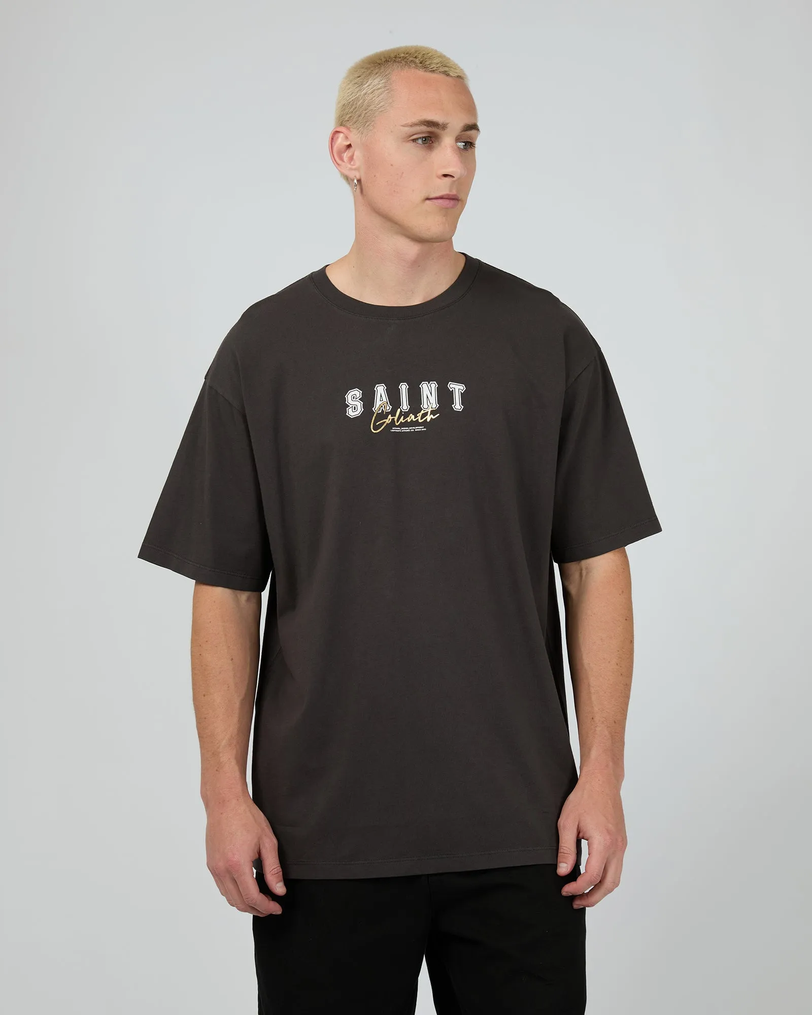 Boston Tee Washed Black sold by edge clothing