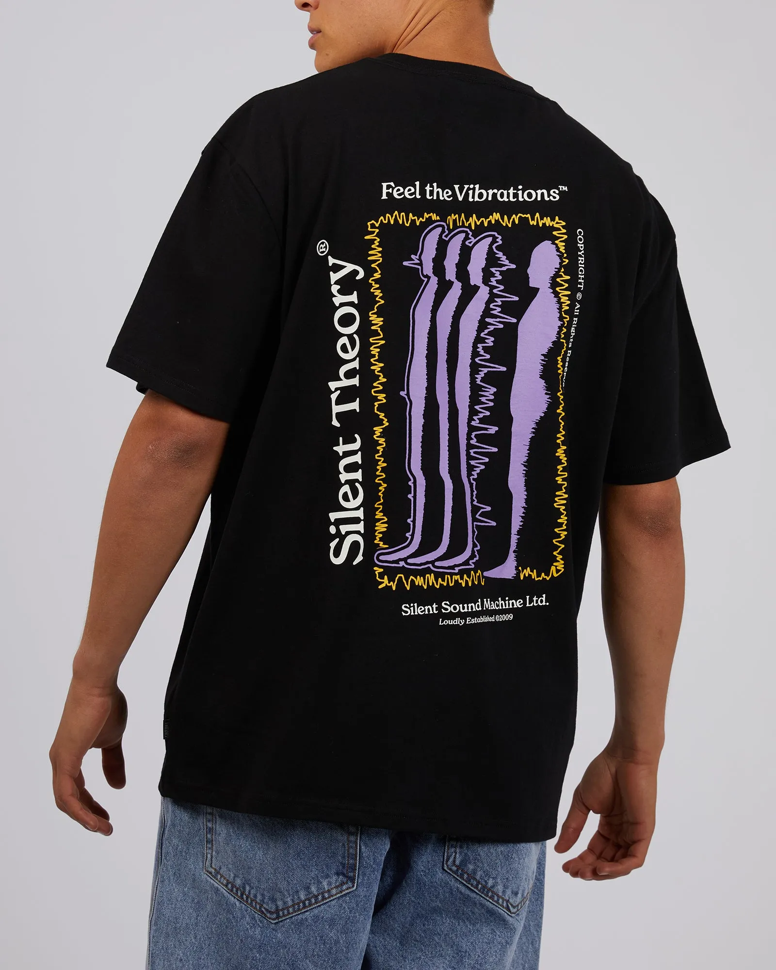 Vibrations Tee Black sold by edge clothing
