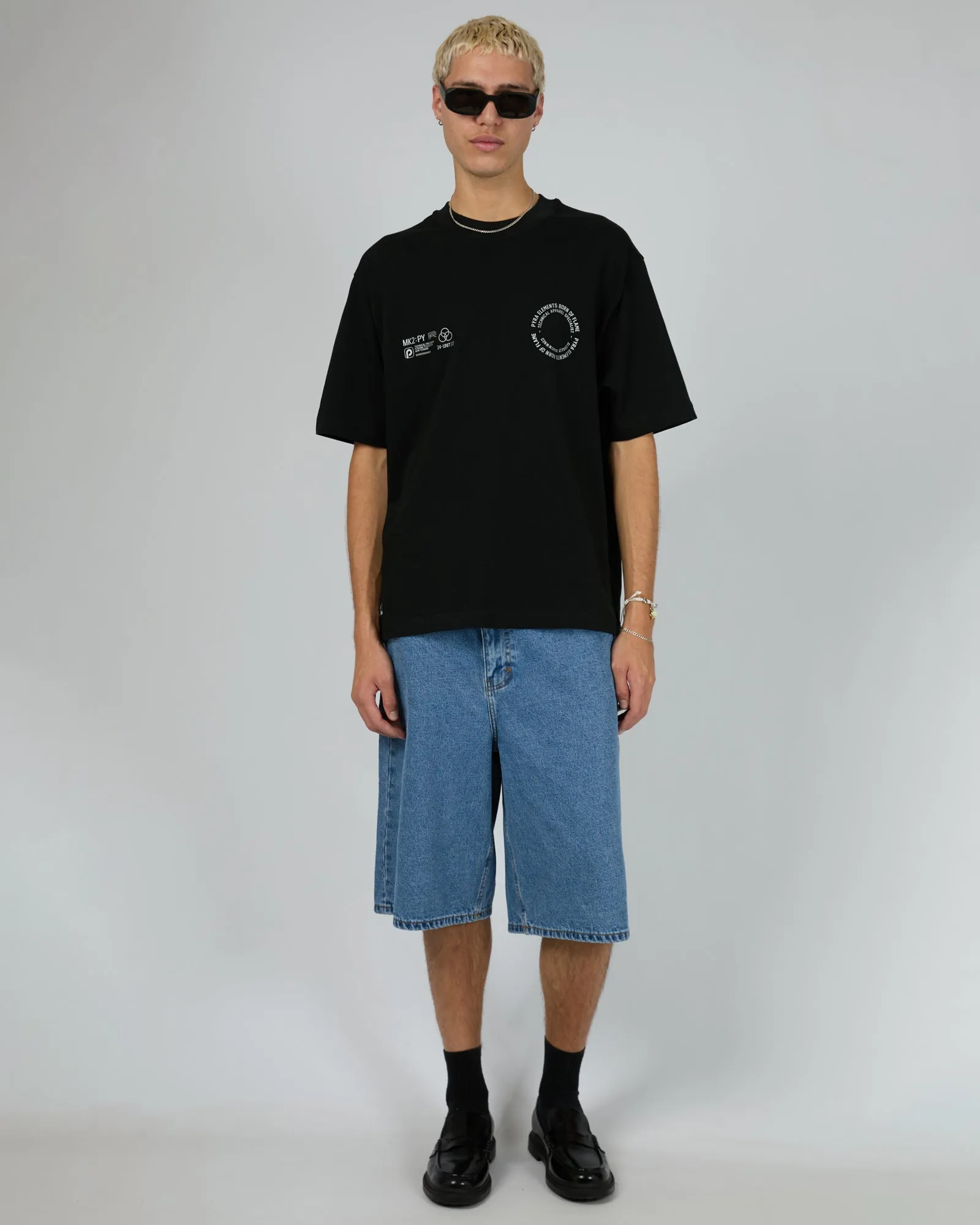 Global Spiral Tee Black sold by edge clothing