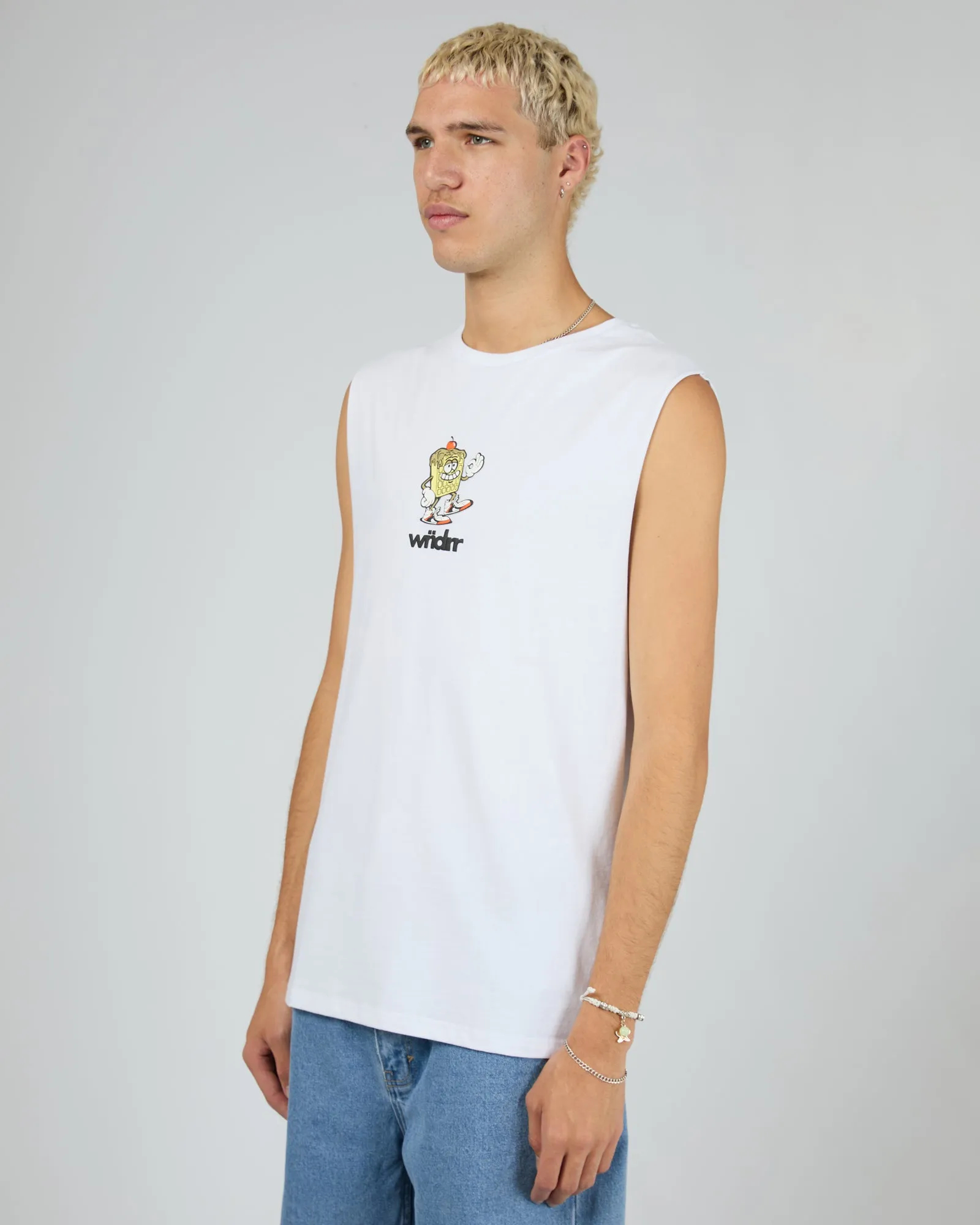 Waffle House Muscle Top White sold by edge clothing product image thumbnail 4