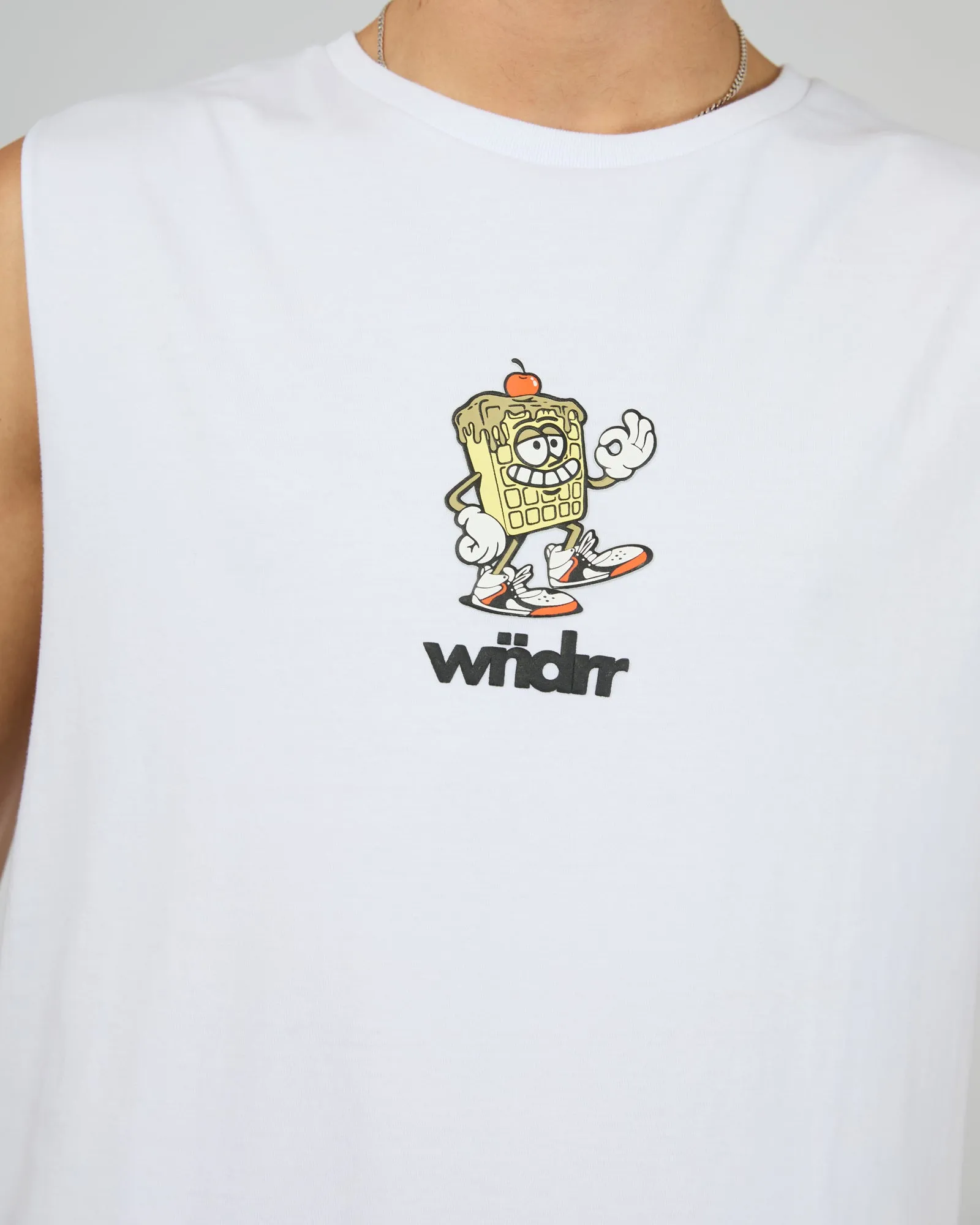 Waffle House Muscle Top White sold by edge clothing product image thumbnail 5