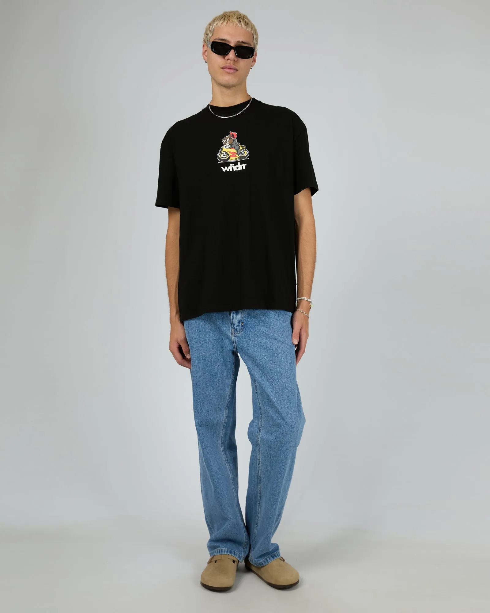 Biker Box Fit Tee Black sold by edge clothing