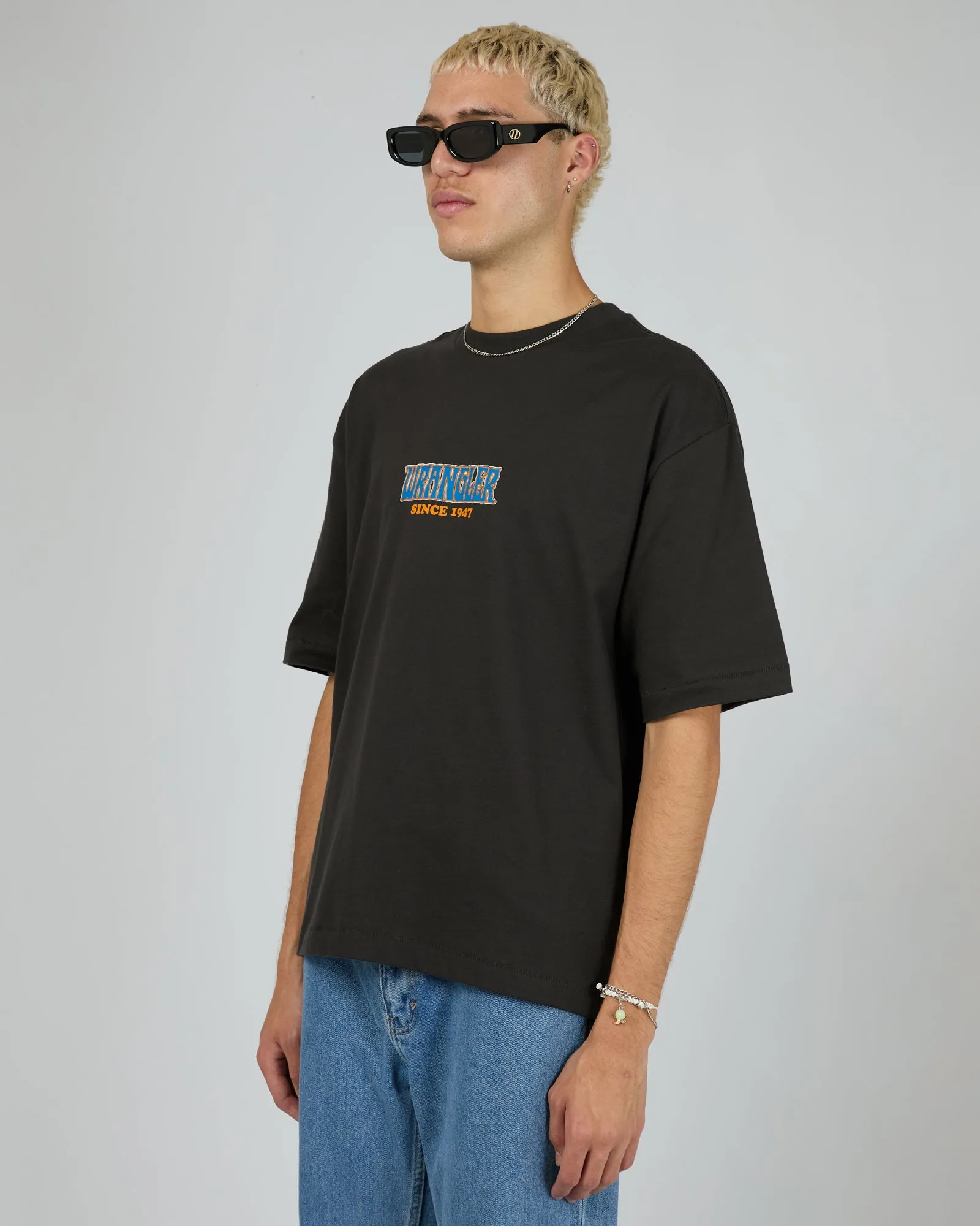 Fangs Boxcar Tee Worn Black sold by edge clothing product image thumbnail 4